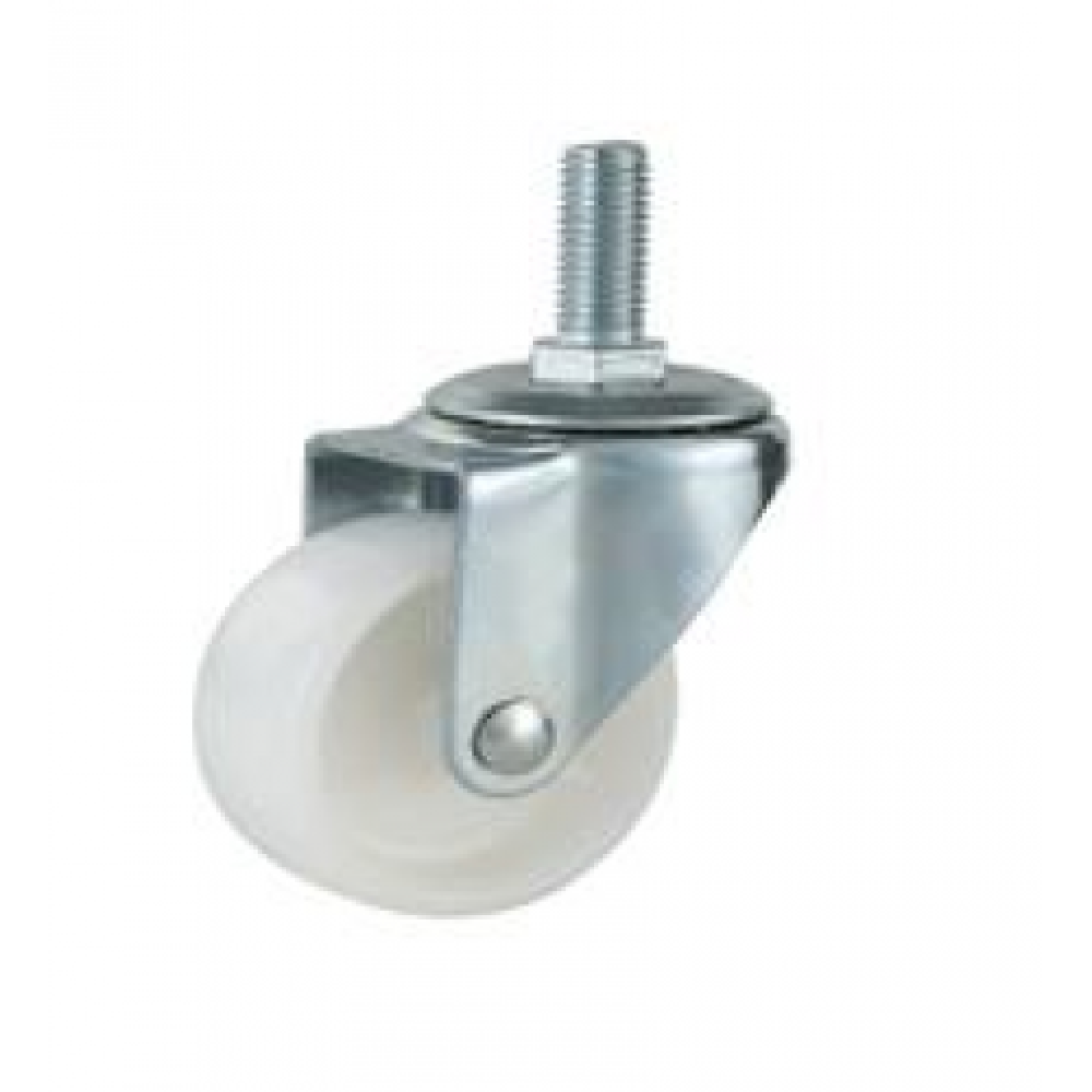 REDUCED!!! 50mm Swivel (Single M10 Stud) Nylon Castors Max. 30Kg
